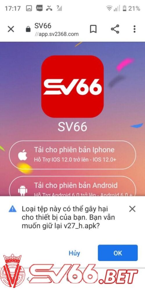 Tải app Sv66 về điện thoại